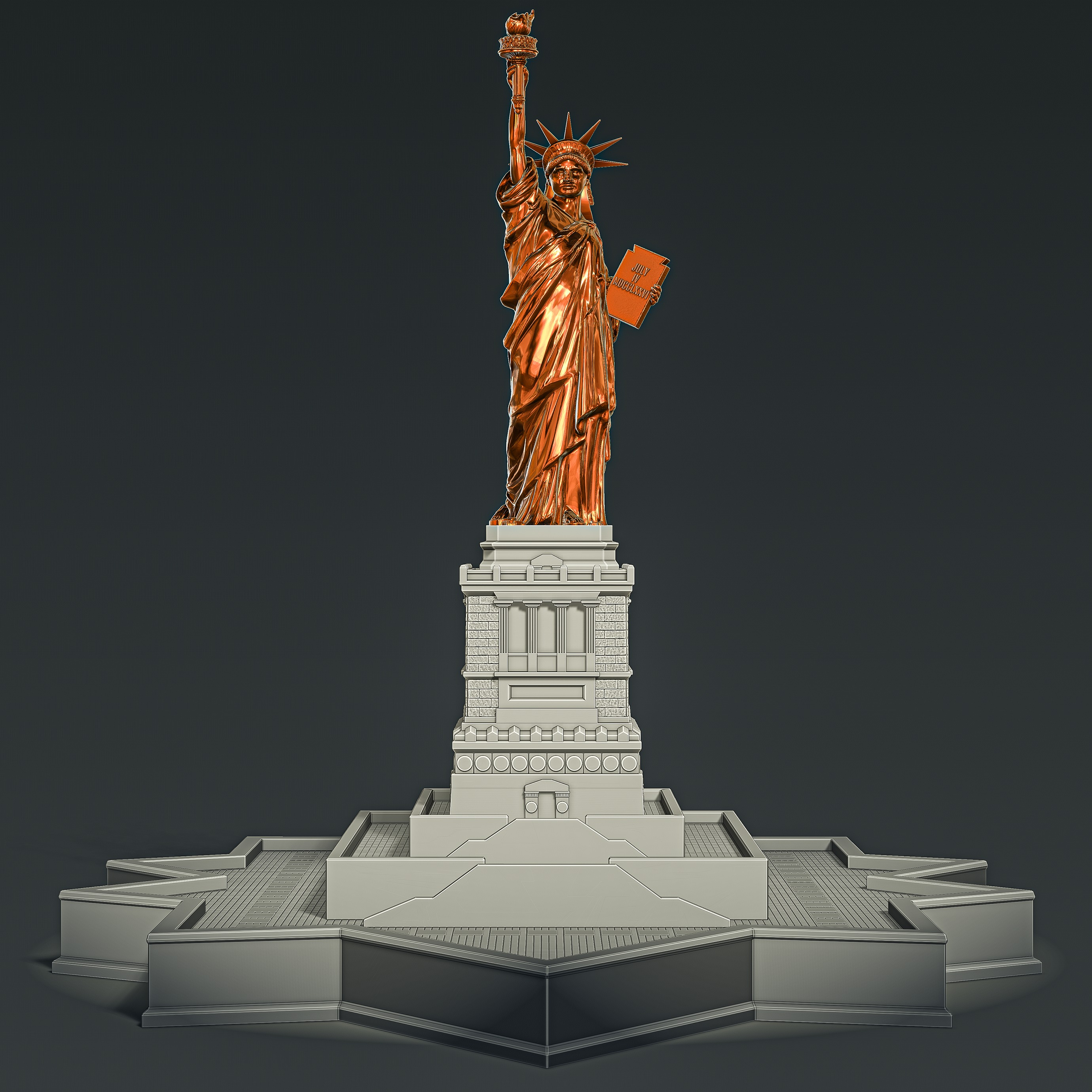 Statue of Liberty RoZ 3D print model_6