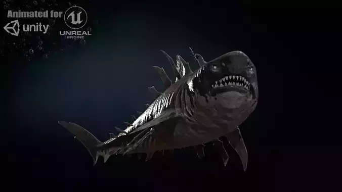 AlienShark 4 Low-poly 3D model