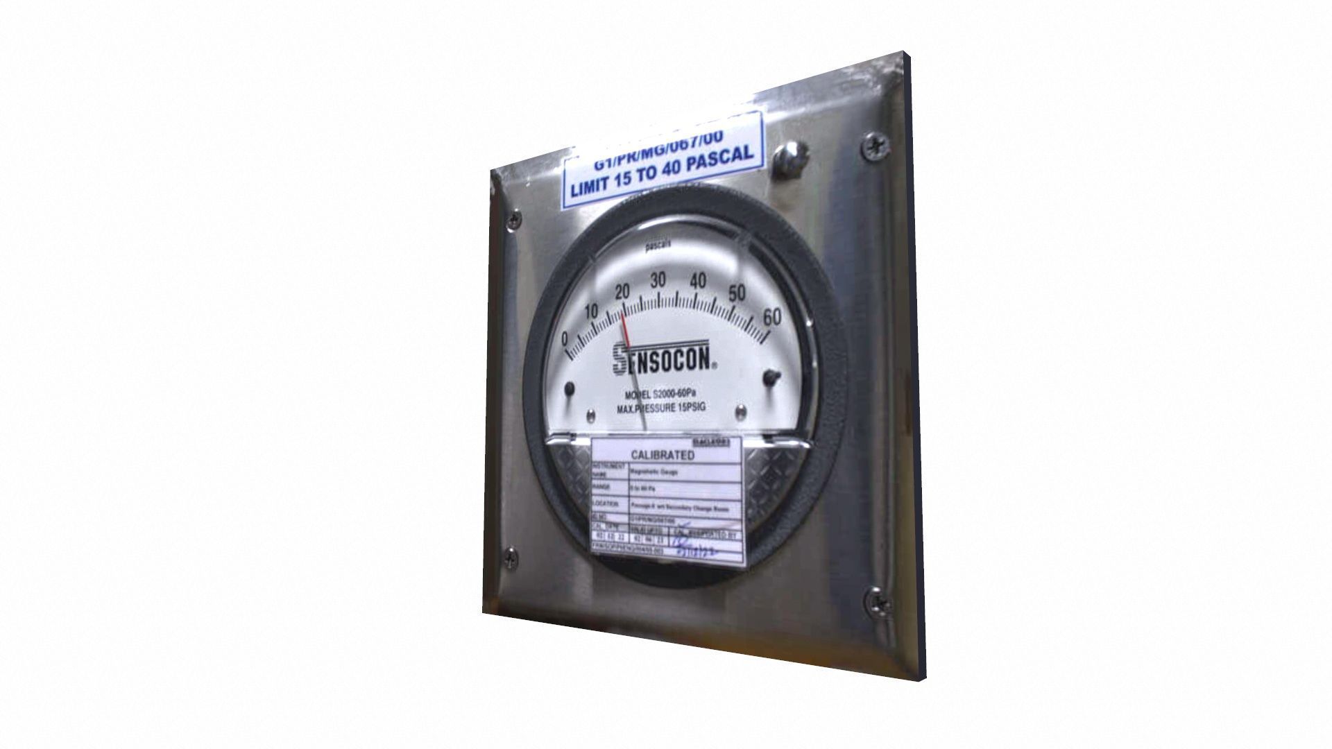 Pressure Gauge Low-poly 3D model_2