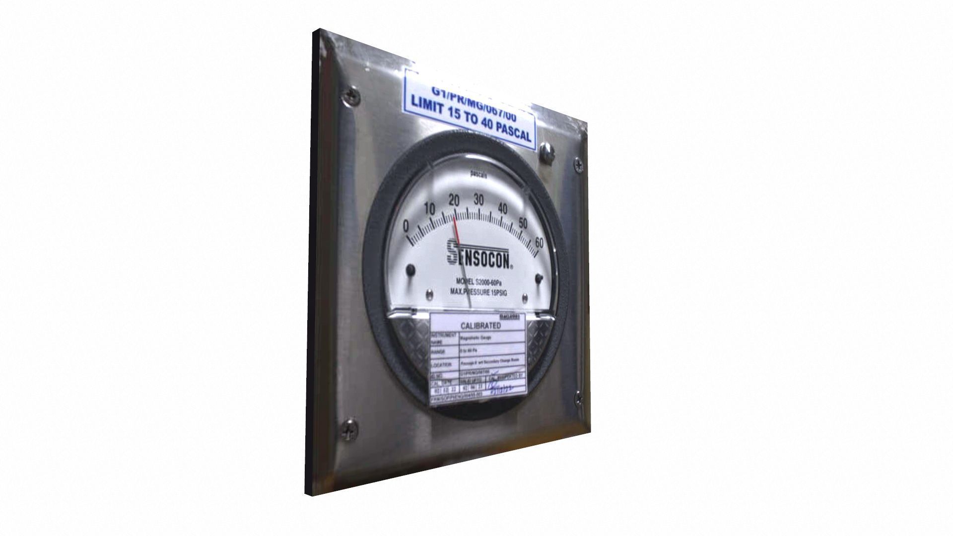 Pressure Gauge Low-poly 3D model_3