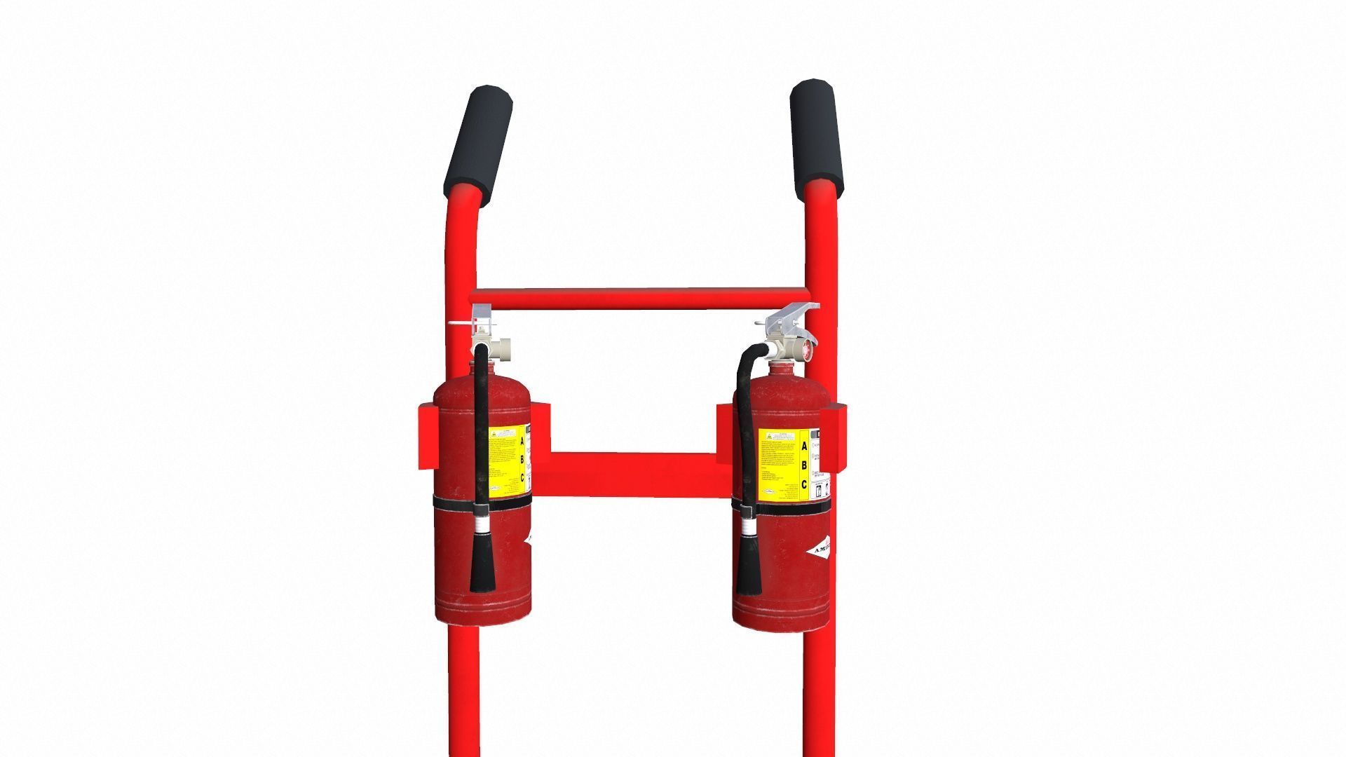 GAS Cylinder Trolley Low-poly 3D model_4