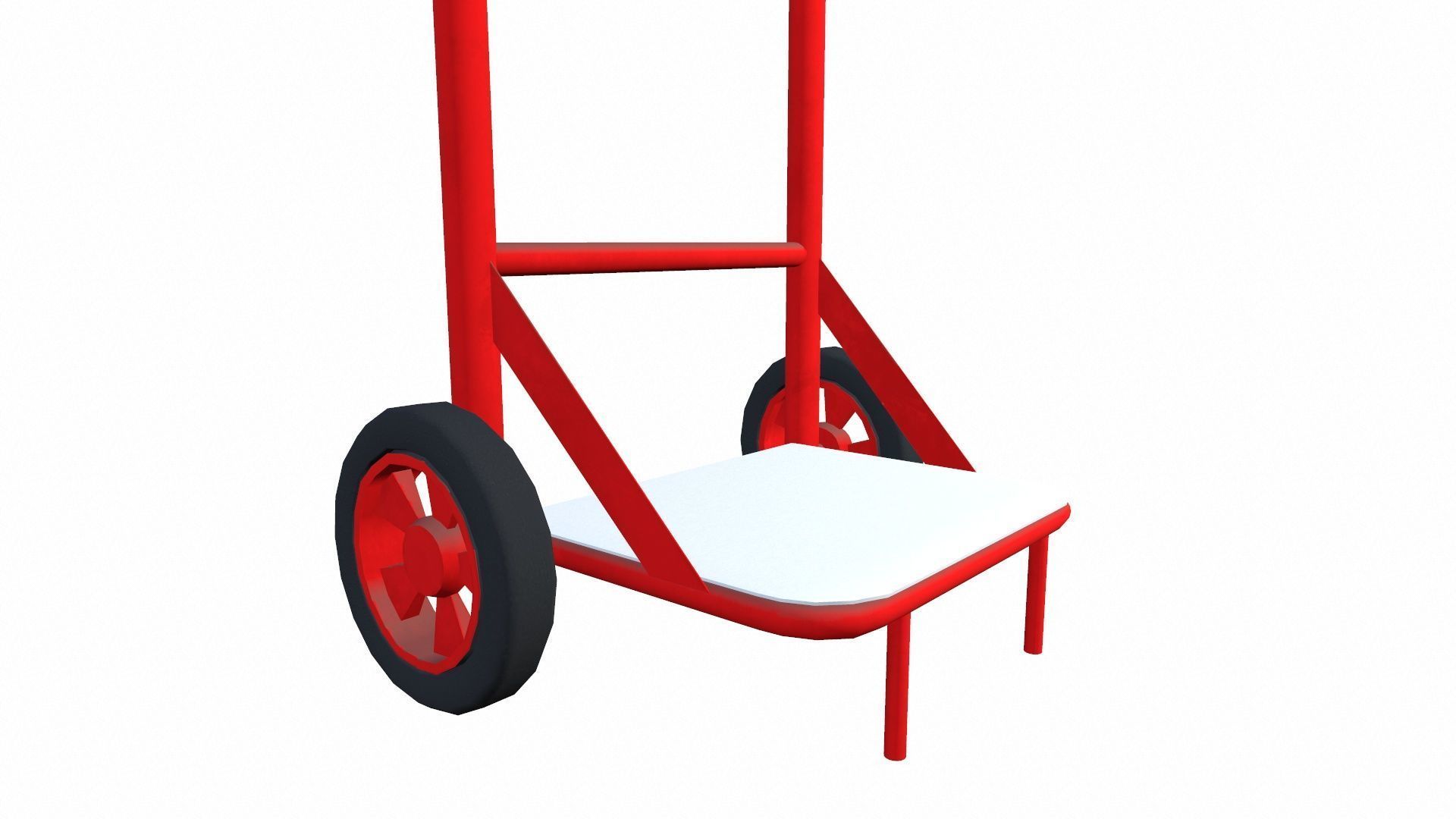 GAS Cylinder Trolley Low-poly 3D model_7