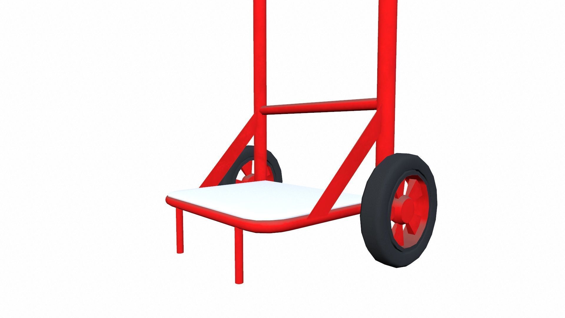 GAS Cylinder Trolley Low-poly 3D model_6