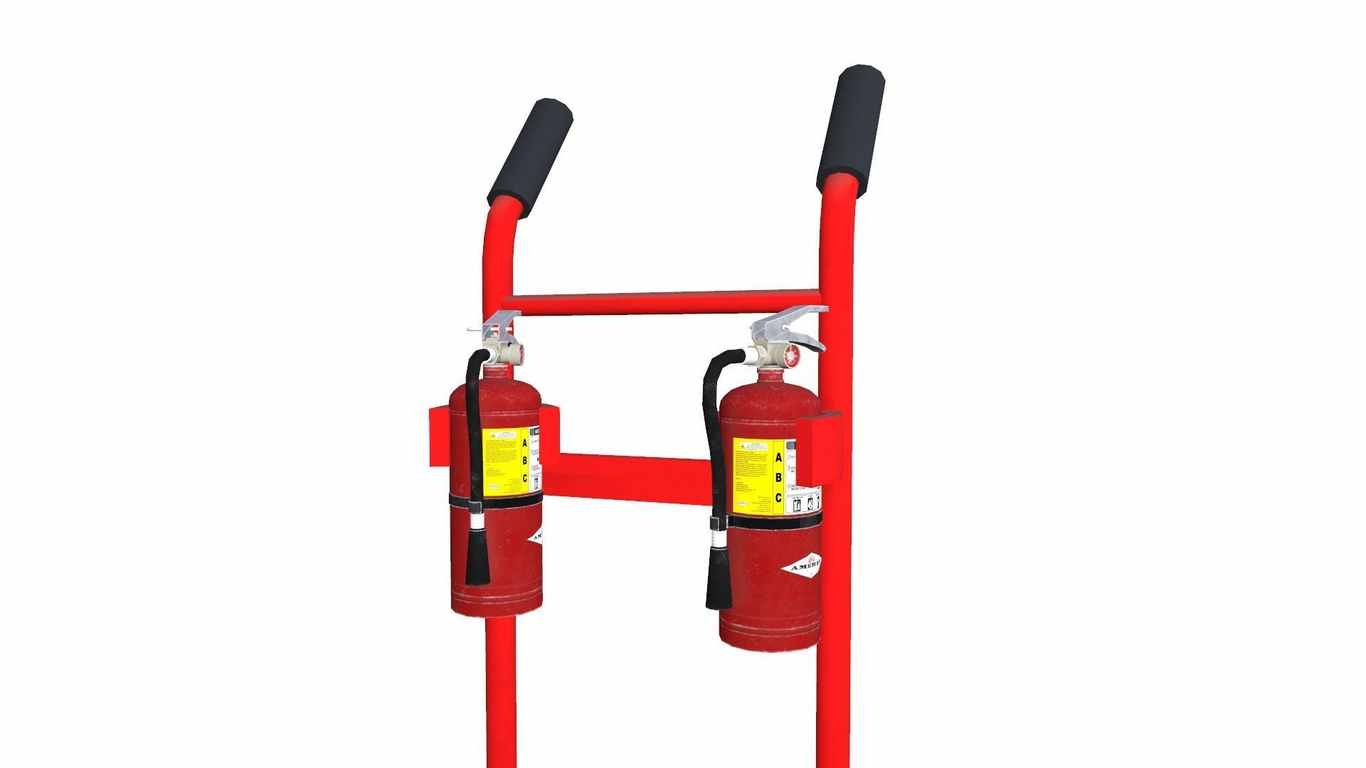 GAS Cylinder Trolley Low-poly 3D model_3