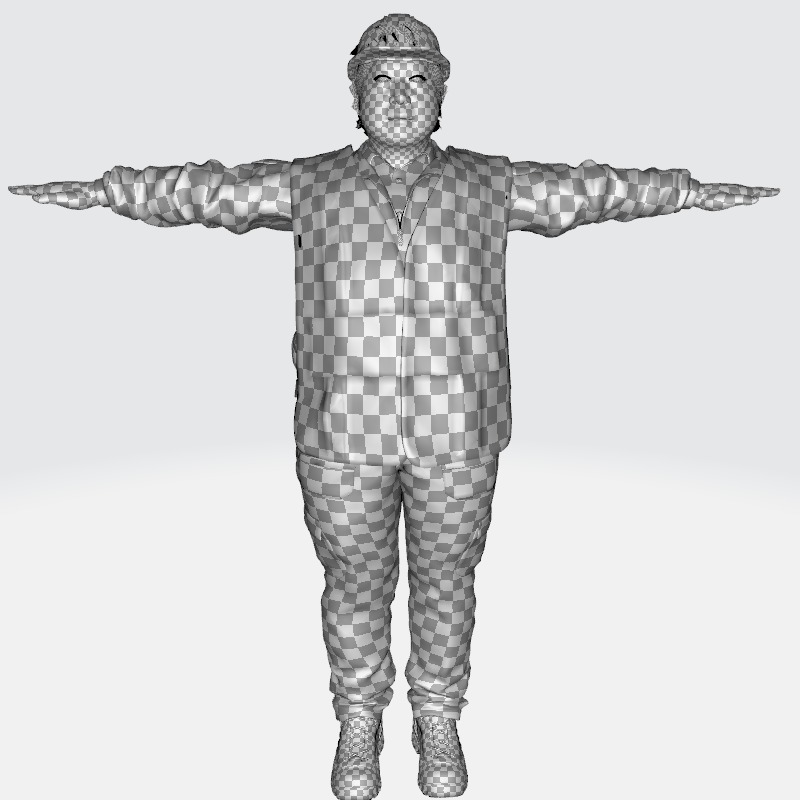 High-Quality 3D Construction Foreman Character Model Low-poly 3D model_14