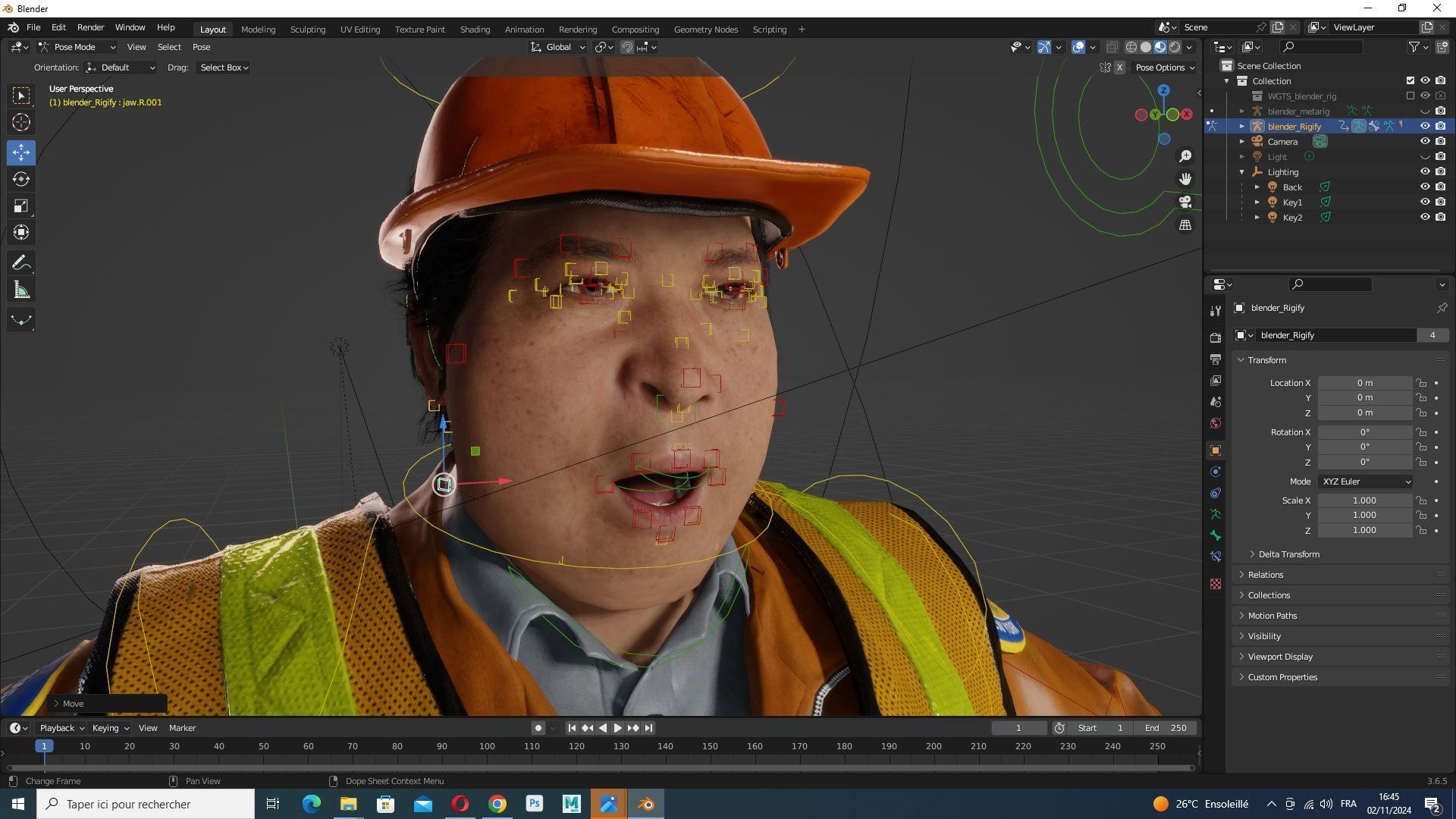 High-Quality 3D Construction Foreman Character Model Low-poly 3D model_13