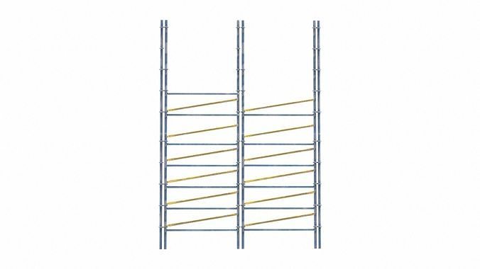 Scaffolding Model PNG Low-poly 3D model