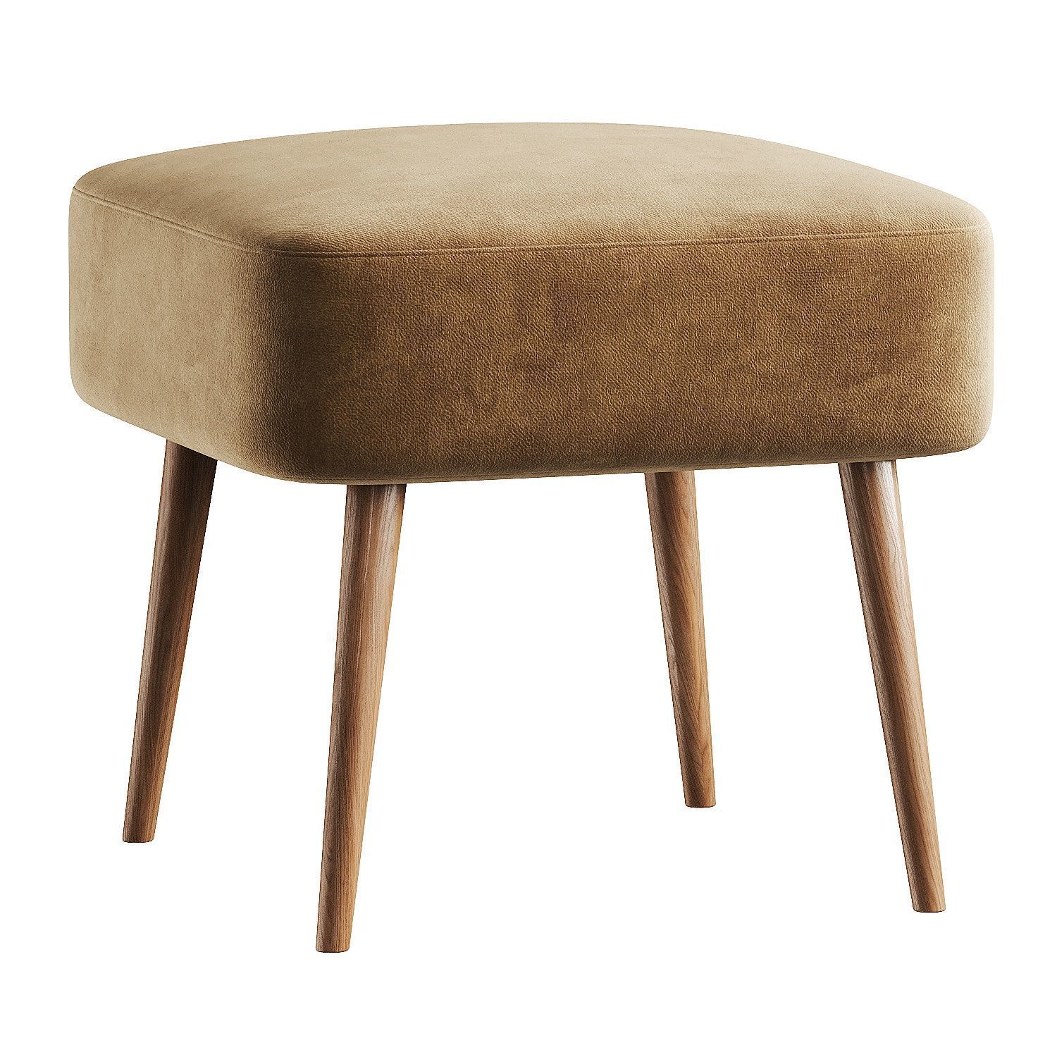 square pouf 3D model_1