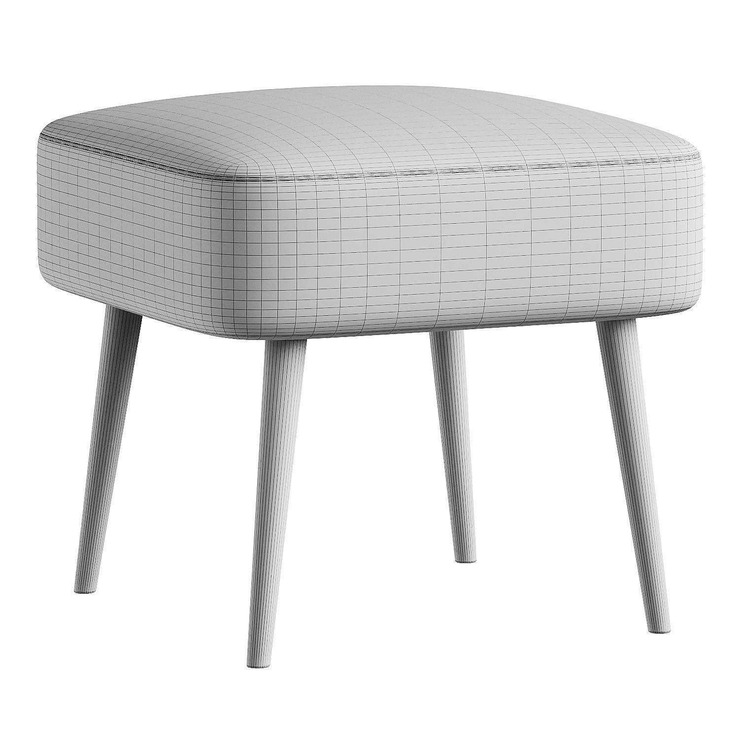 square pouf 3D model_5