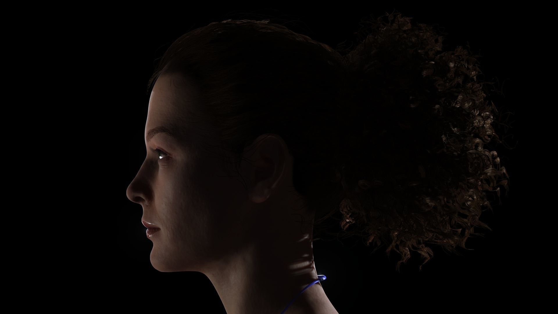 Female Construction Worker Character with Safety Vest Low-poly 3D model_8