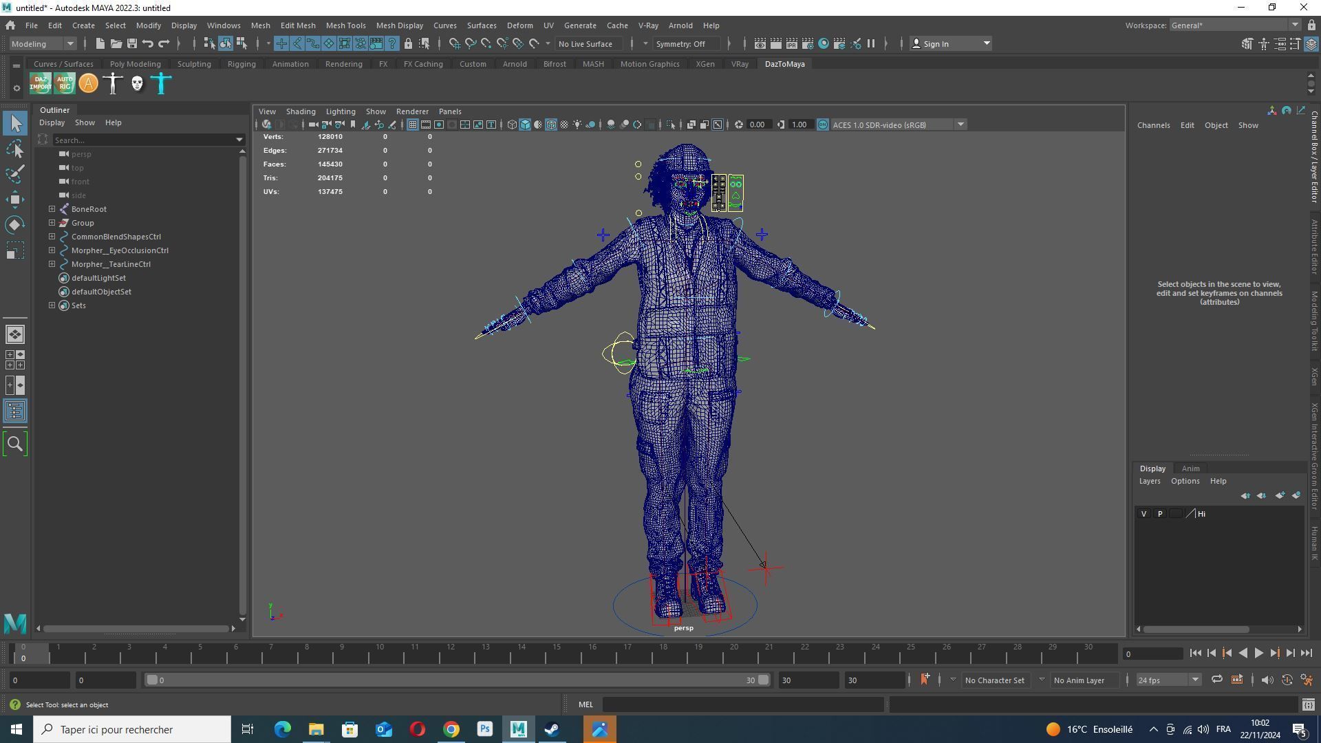 Female Construction Worker Character with Safety Vest Low-poly 3D model_16