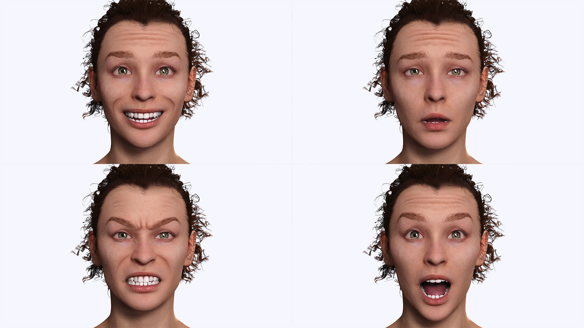 Female Construction Worker Character with Safety Vest Low-poly 3D model_6