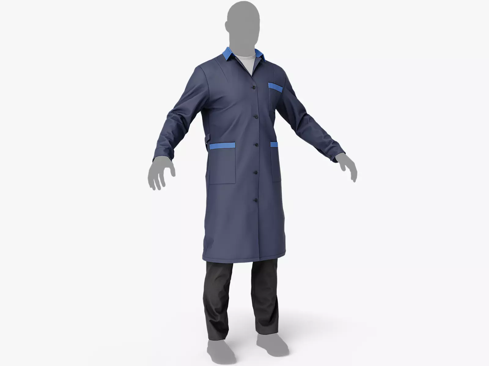 Lab Robe Outfit Low-poly 3D model
