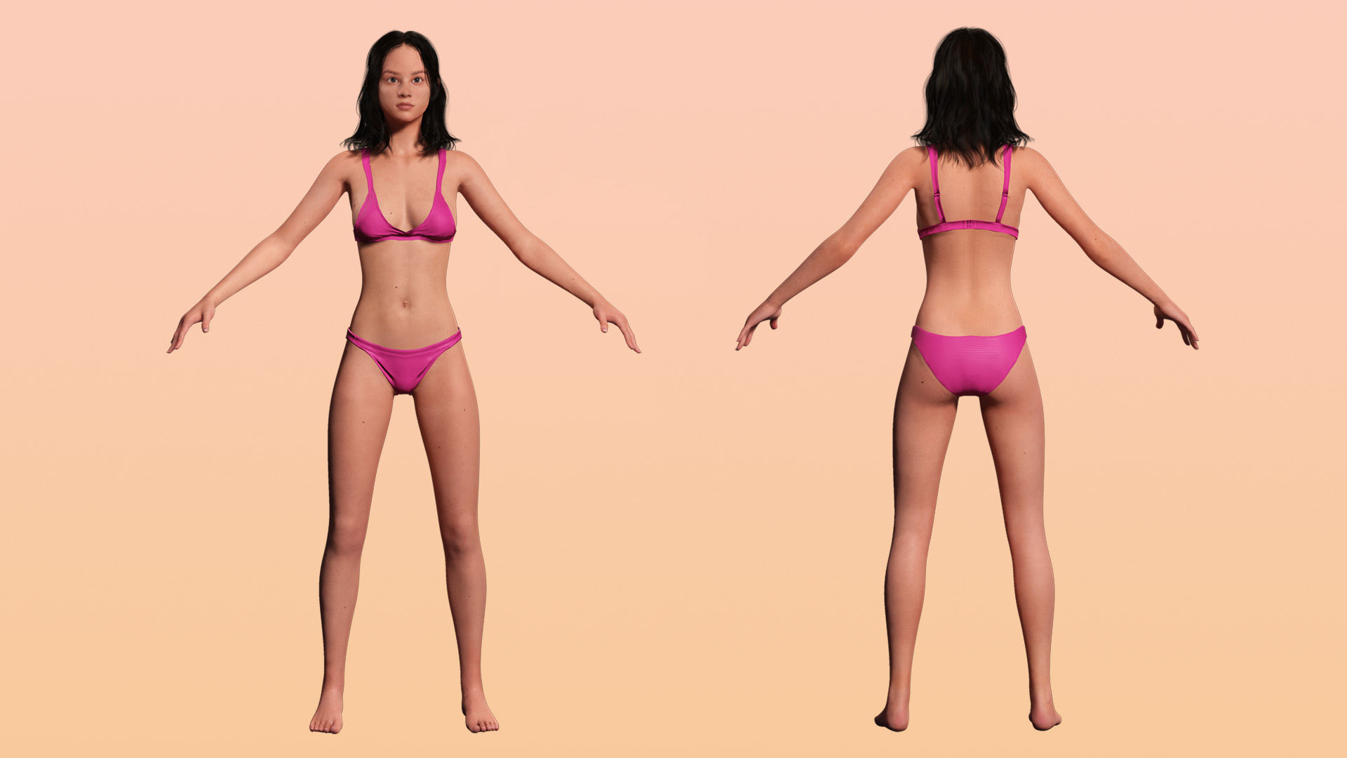 Realistic Female Laborer 3D Model for Construction Projects Low-poly 3D model_7