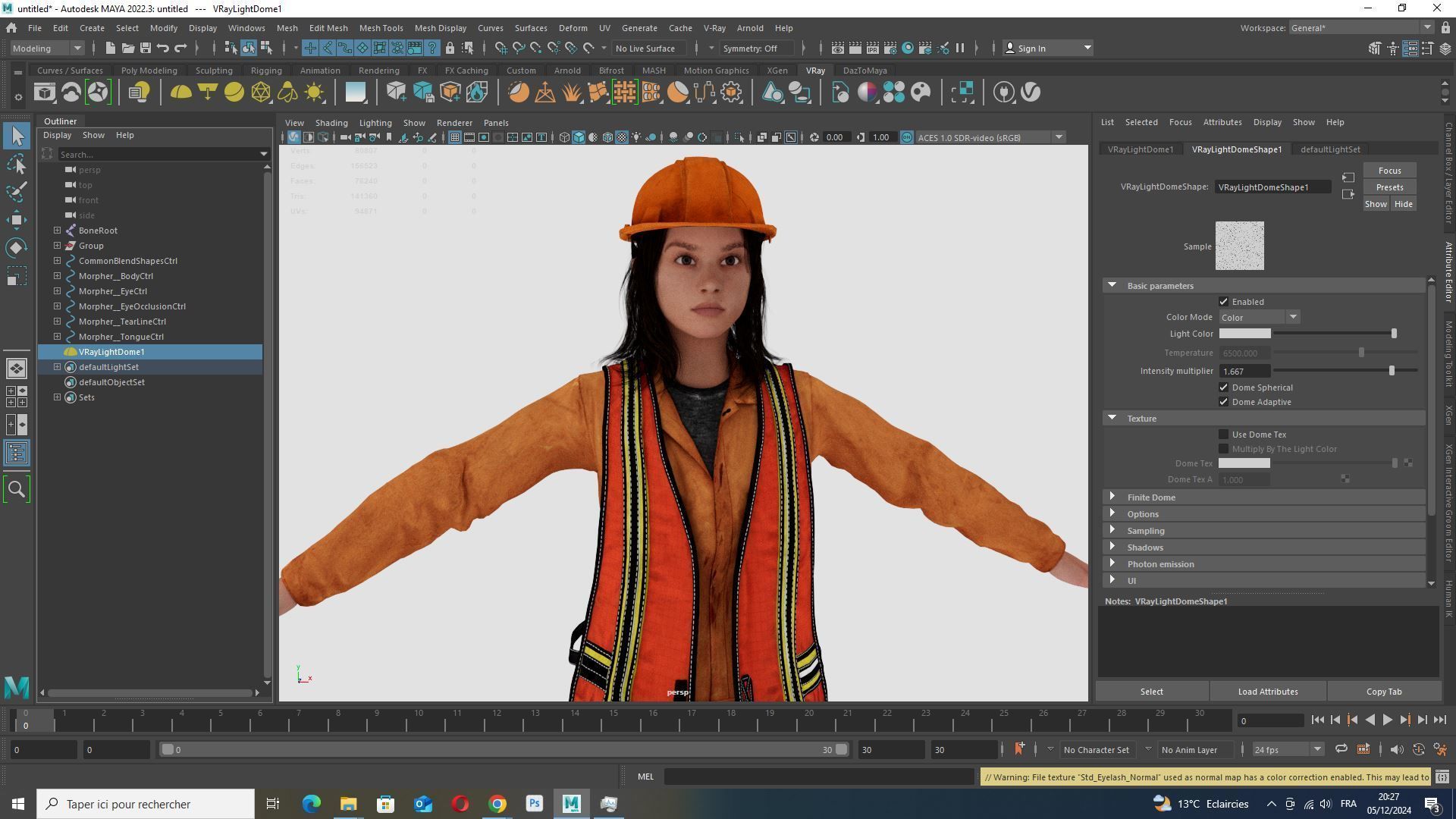 Realistic Female Laborer 3D Model for Construction Projects Low-poly 3D model_14
