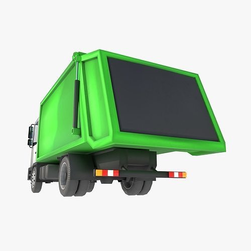 garbage truck Low-poly 3D model 5