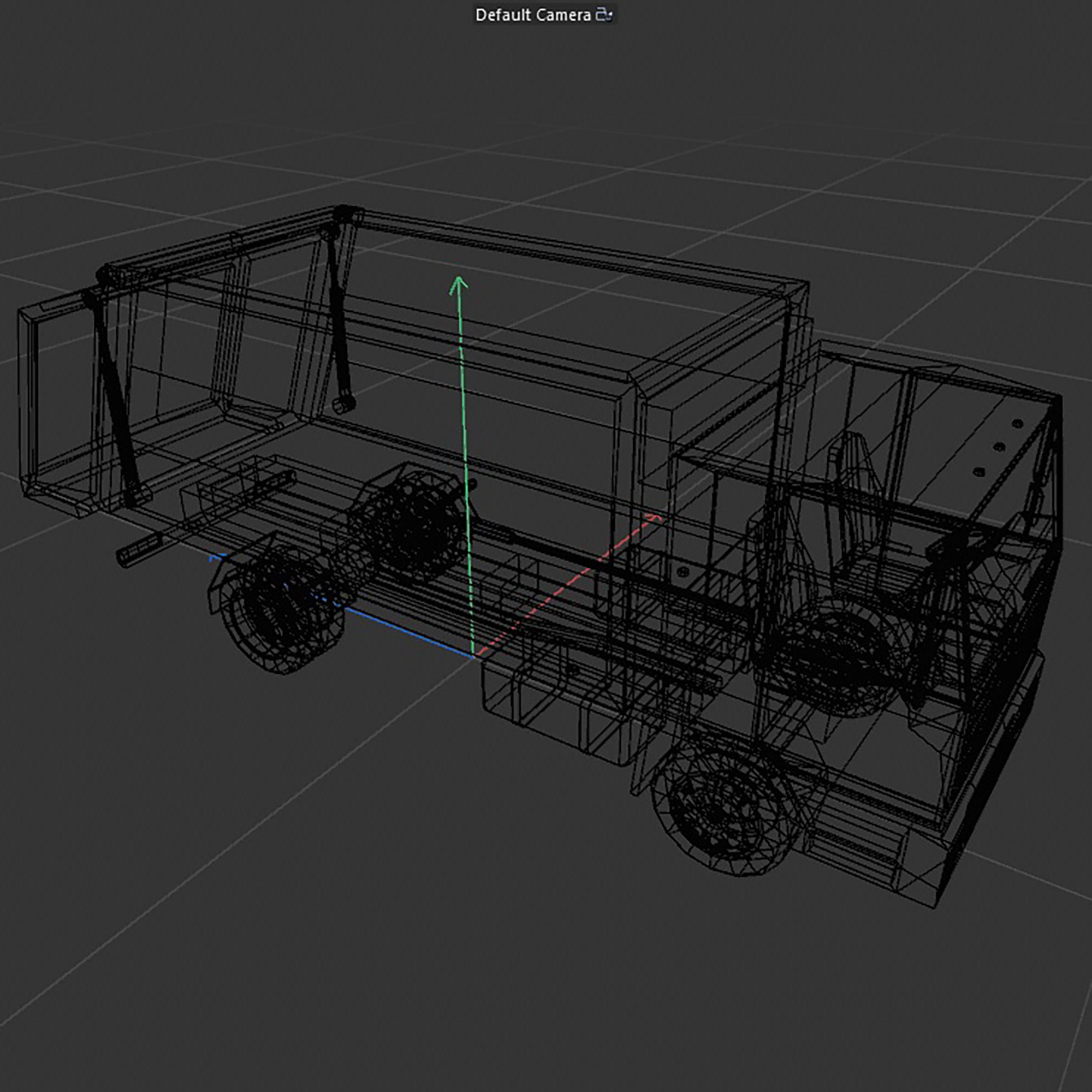 garbage truck Low-poly 3D model_13