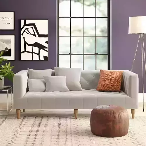 Dunkle Tuxedo Arm Sofa - 4 Colour 3D model