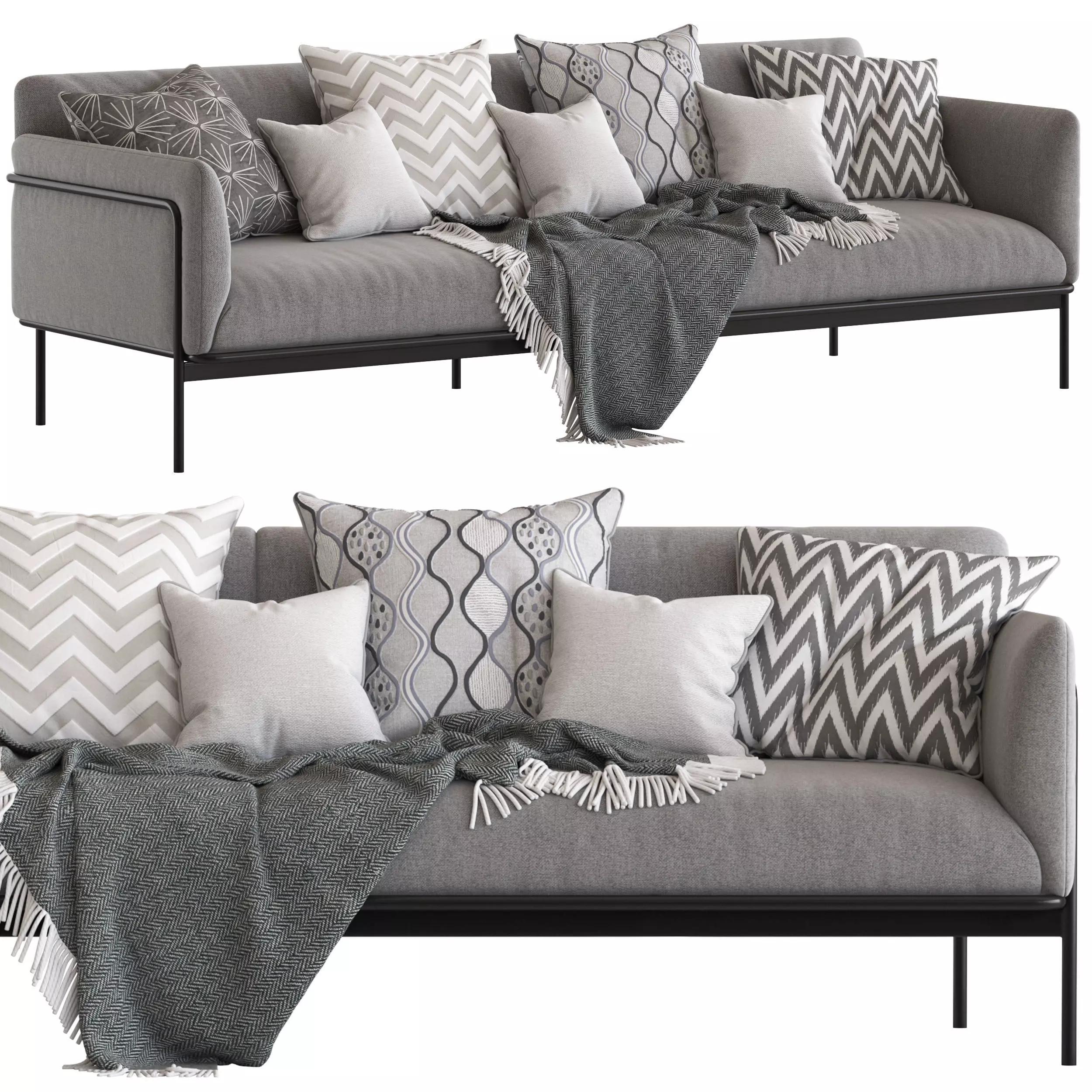 Globewest Natadora Scribe 3 Seater Sofa 3D model