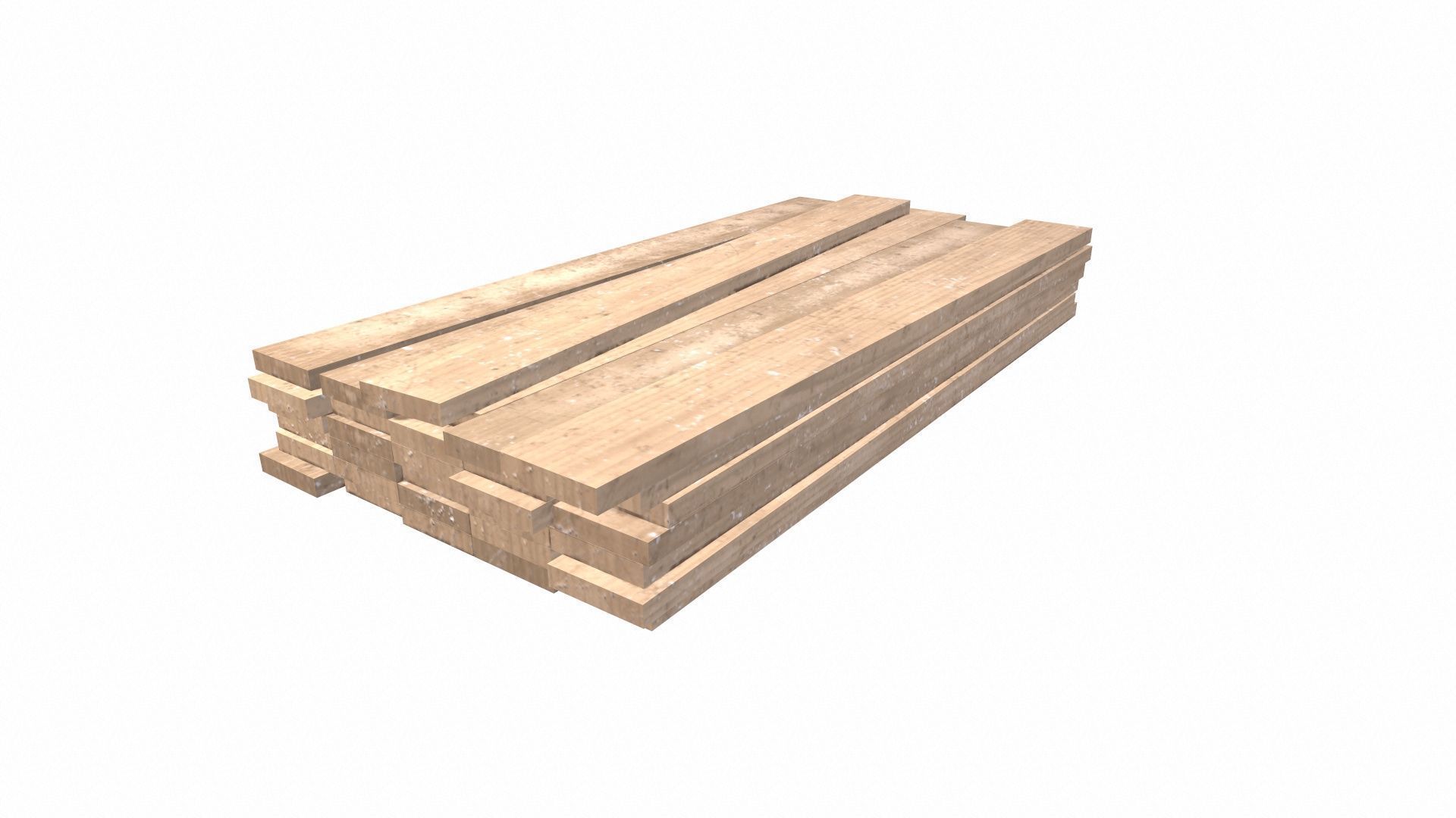 Wooden Pallet Low-poly 3D model_6