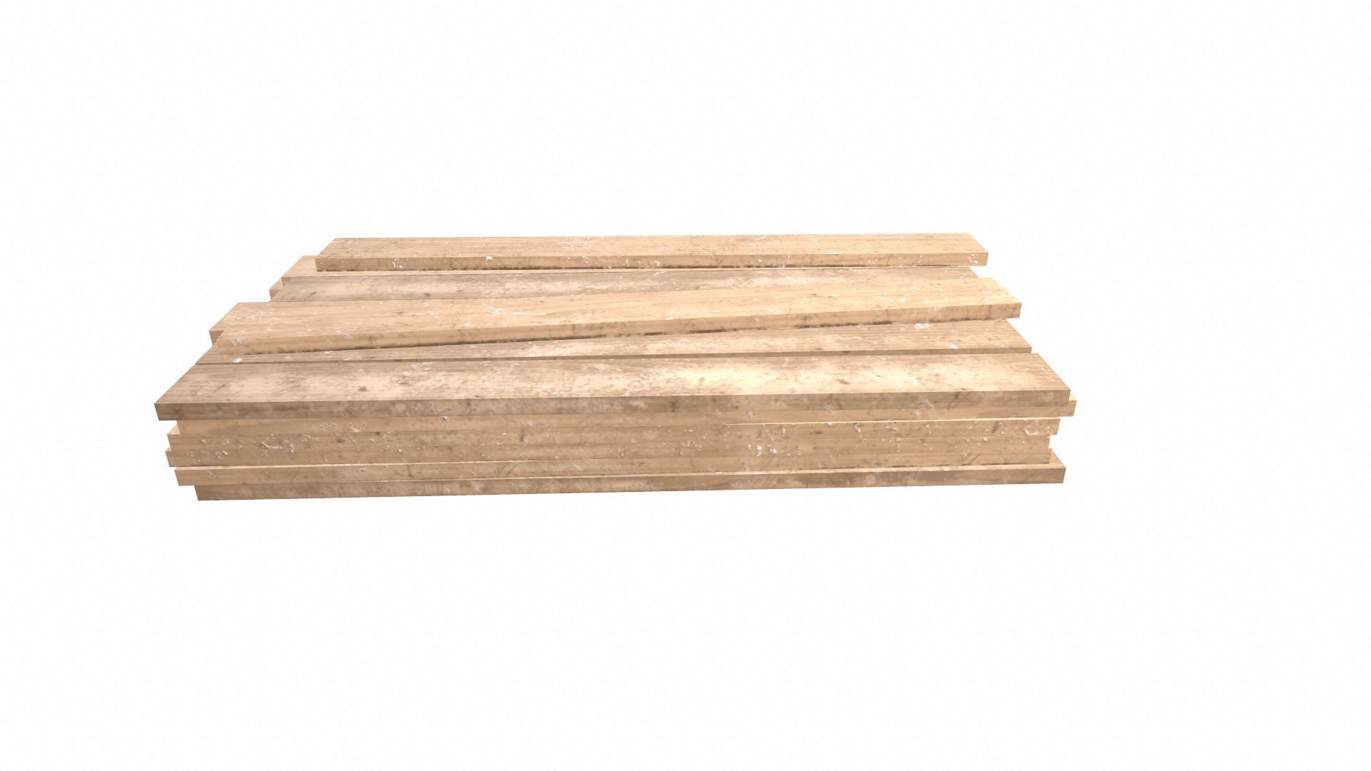 Wooden Pallet Low-poly 3D model_2