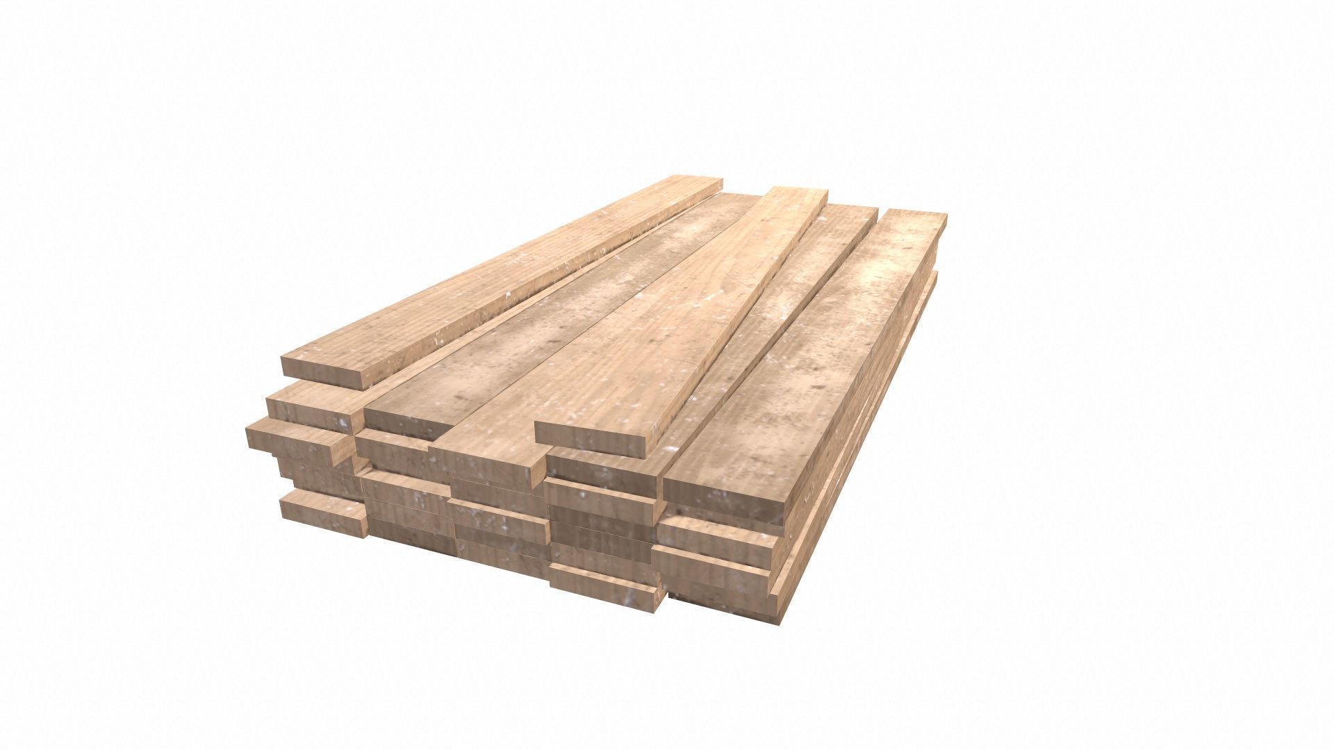 Wooden Pallet Low-poly 3D model_3