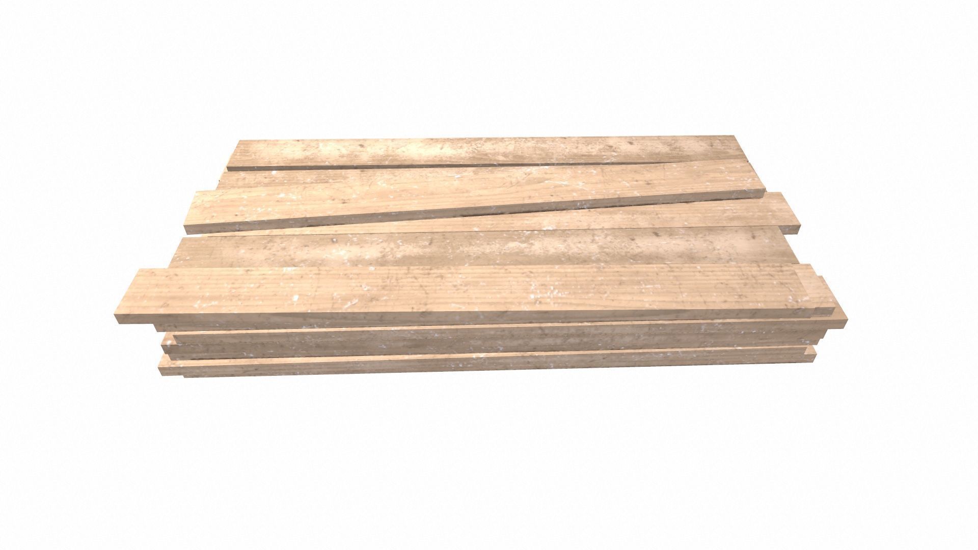Wooden Pallet Low-poly 3D model_5