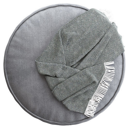 Globewest Orlando Seamed Ottomans 3D model 3