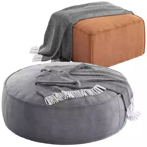 Globewest Orlando Seamed Ottomans