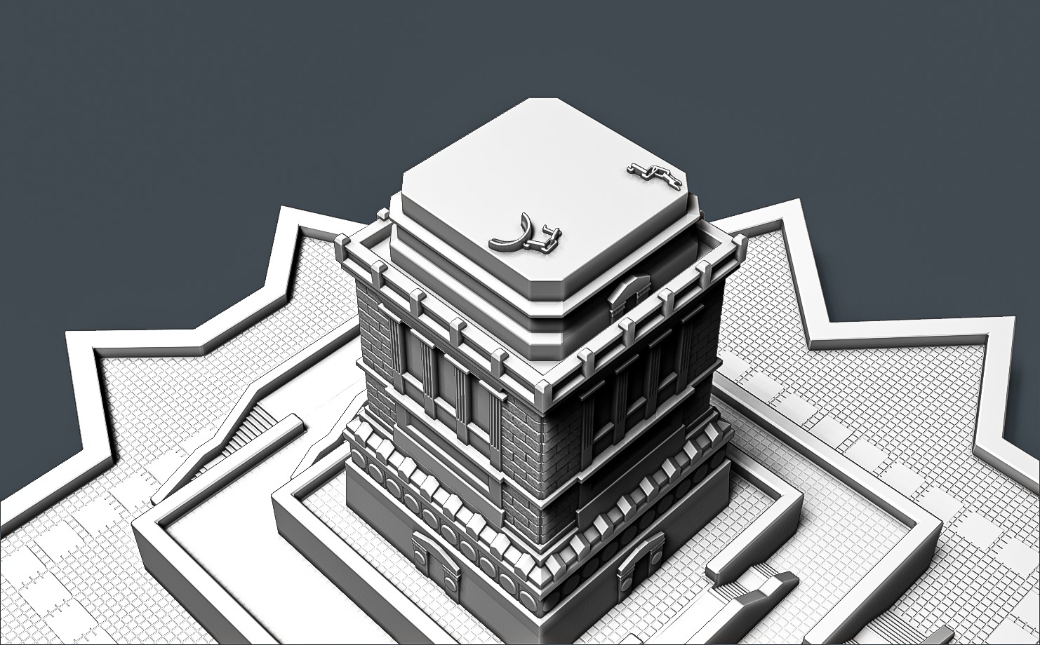 Pedestal of the Statue of Liberty RoZ 3D print model_1