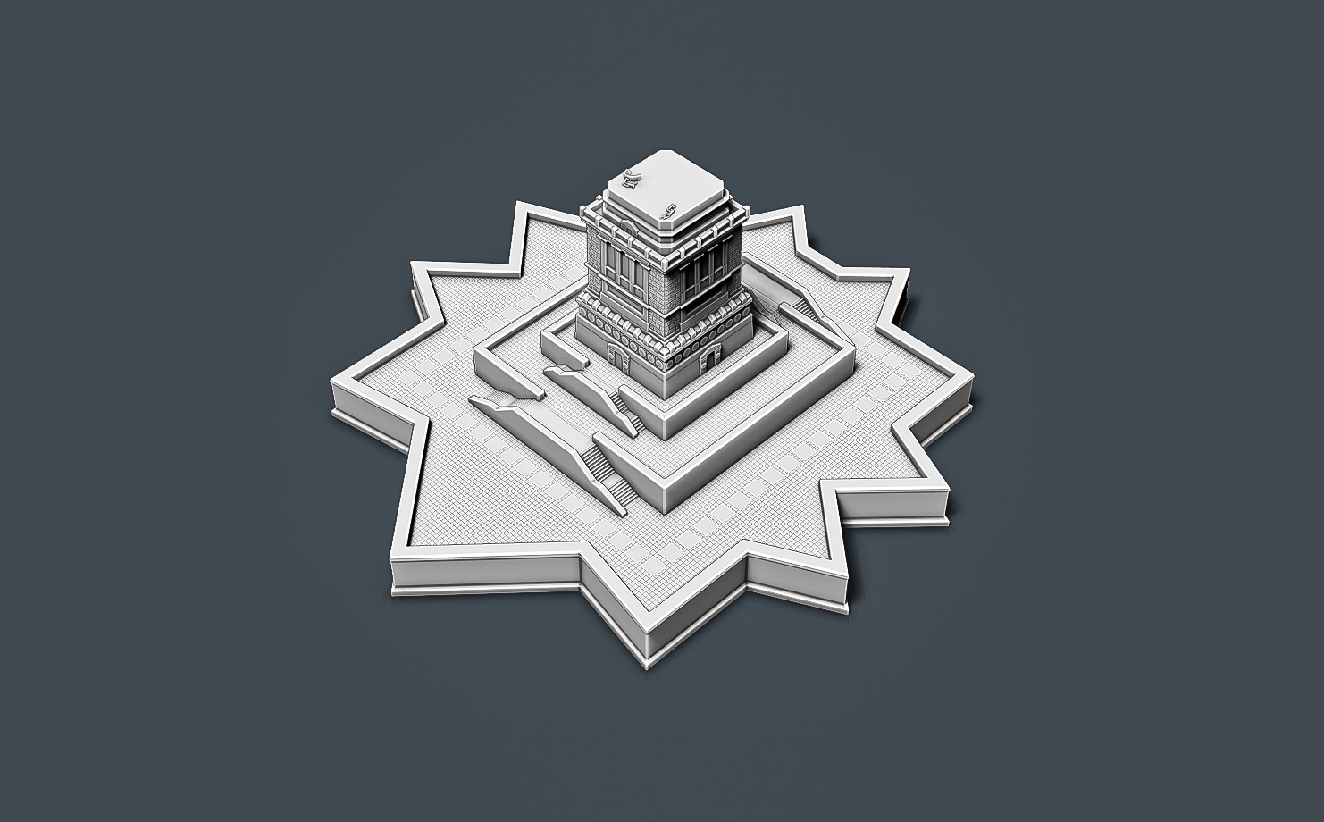 Pedestal of the Statue of Liberty RoZ 3D print model_2