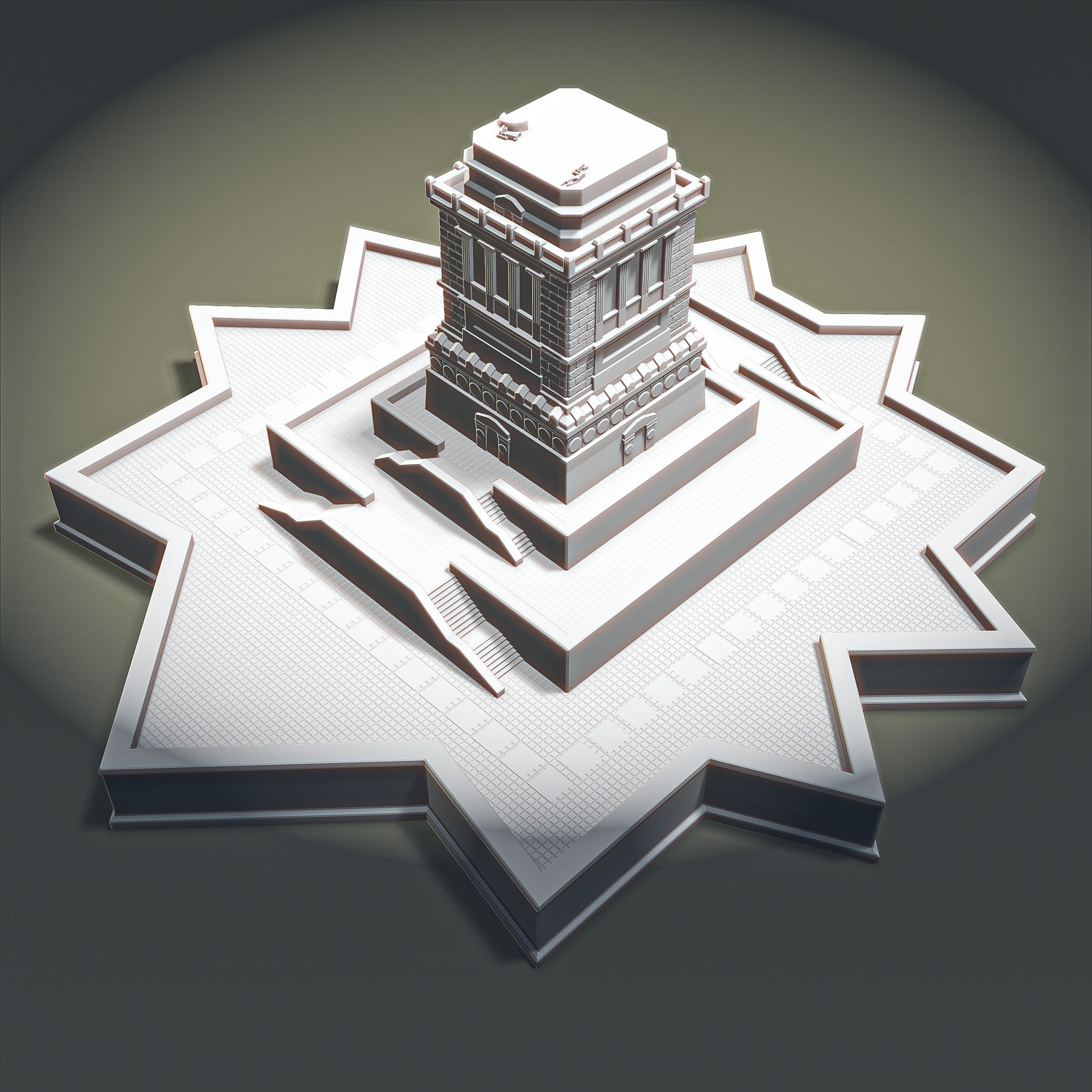 Pedestal of the Statue of Liberty RoZ 3D print model_7