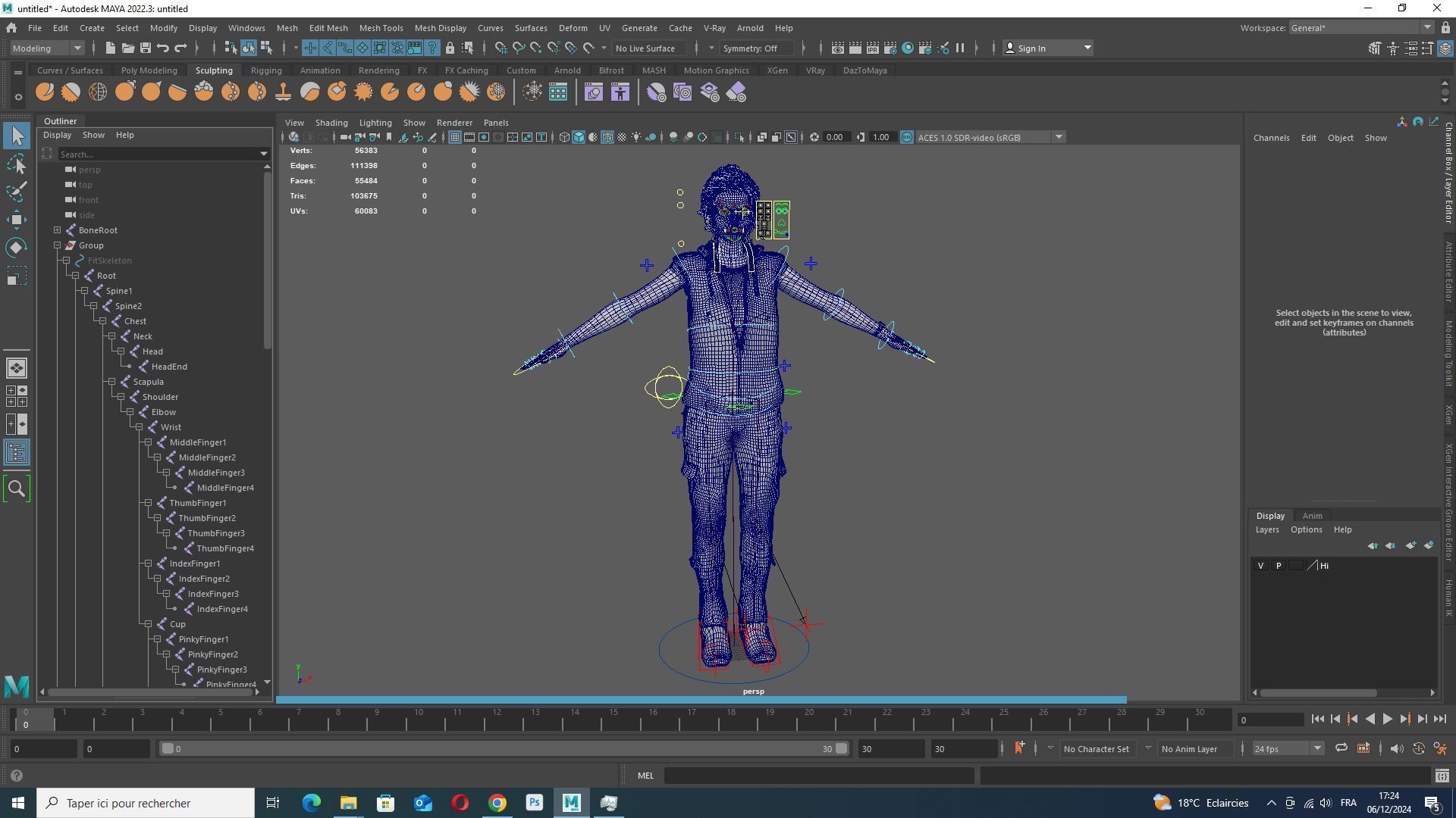 Realistic Female Adventurer 3D Model with Detailed Textures Low-poly 3D model_15