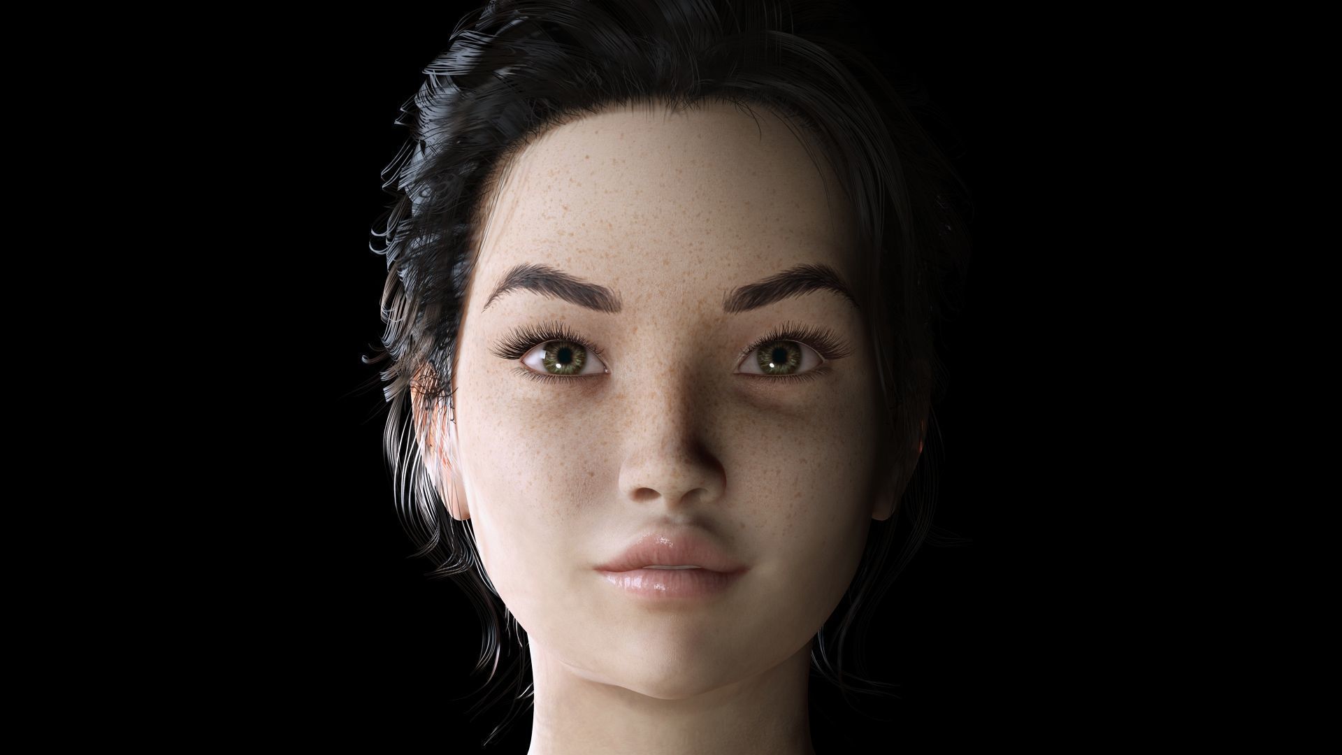 Realistic Female Adventurer 3D Model with Detailed Textures Low-poly 3D model_7