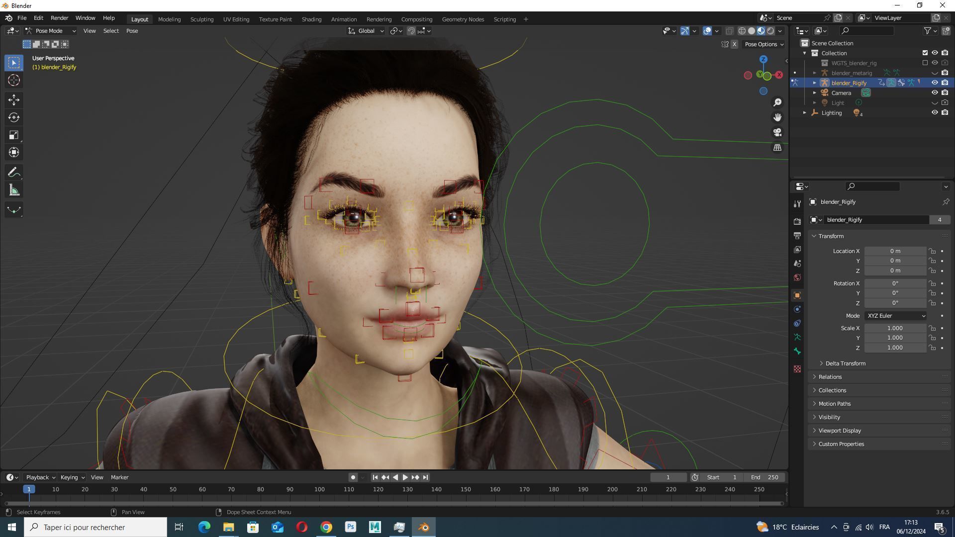Realistic Female Adventurer 3D Model with Detailed Textures Low-poly 3D model_13