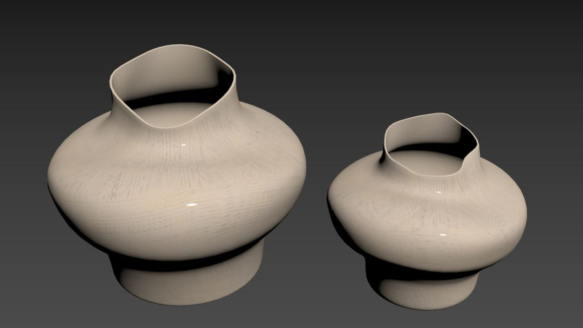 Uneven ceramic vase 3D model_5
