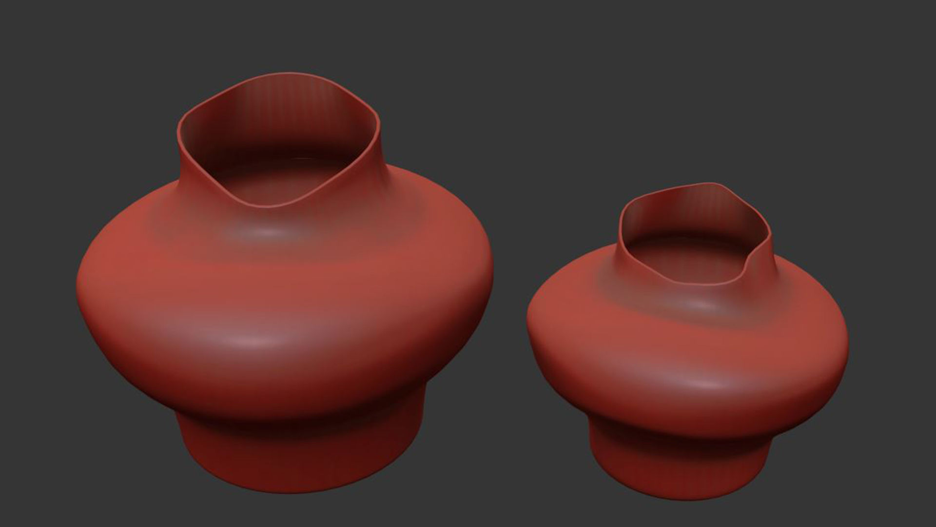 Uneven ceramic vase 3D model_6