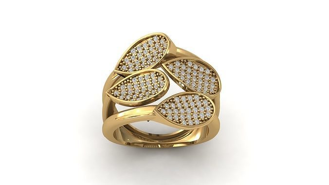 STL 3DM Print Ready Women Diamond Ring Lightweight Printable  3D print model