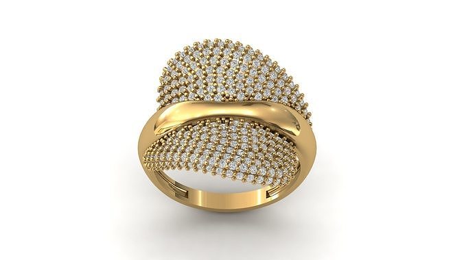STL 3DM Print Ready Women Diamond Ring Lightweight Printable  3D print model
