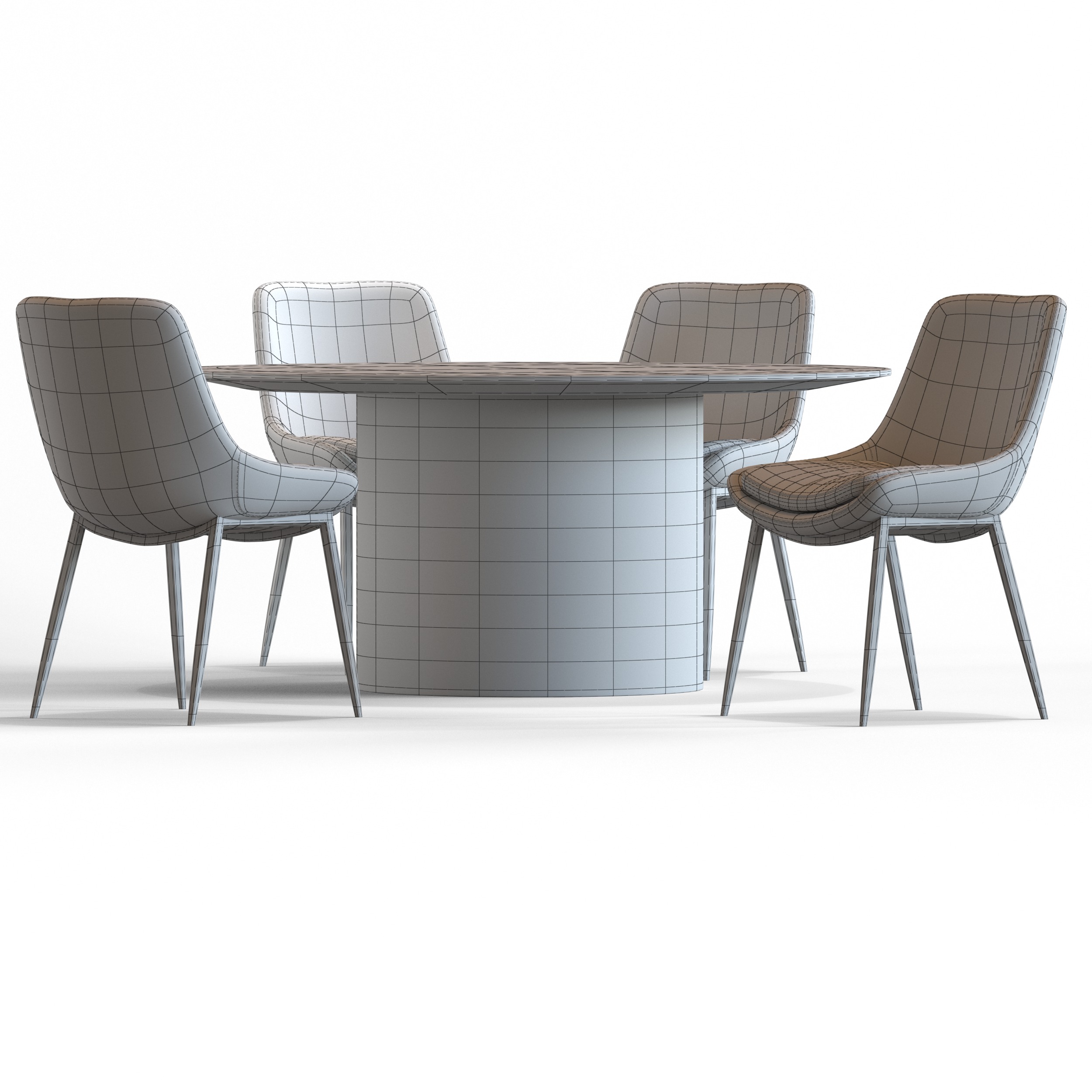 Globewest Pepper Dinning Chair and Geo Table 3D model_4