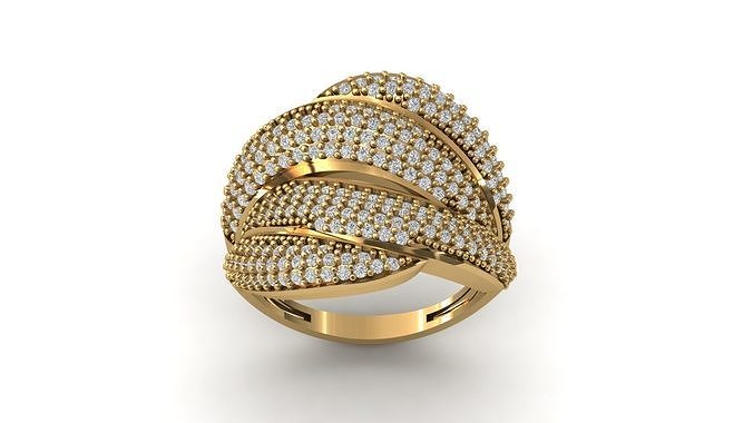 STL 3DM Print Ready Women Diamond Ring Lightweight Printable  3D print model