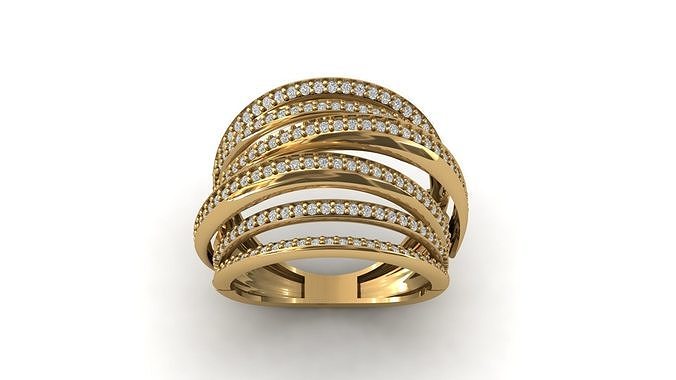 STL 3DM Print Ready Women Diamond Ring Lightweight Printable  3D print model