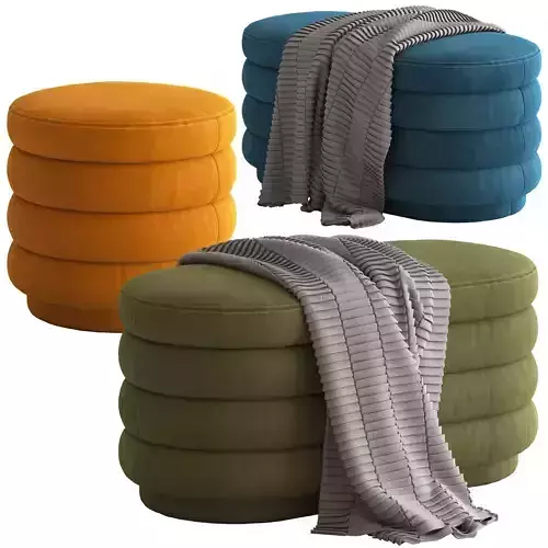 Globewest Ribbed Oval Ottoman
