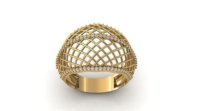 STL 3DM Print Ready Women Diamond Ring Lightweight Printable  3D print model