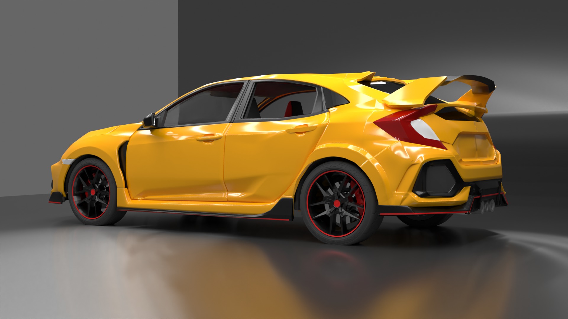 Civic Type R 3D print model_1