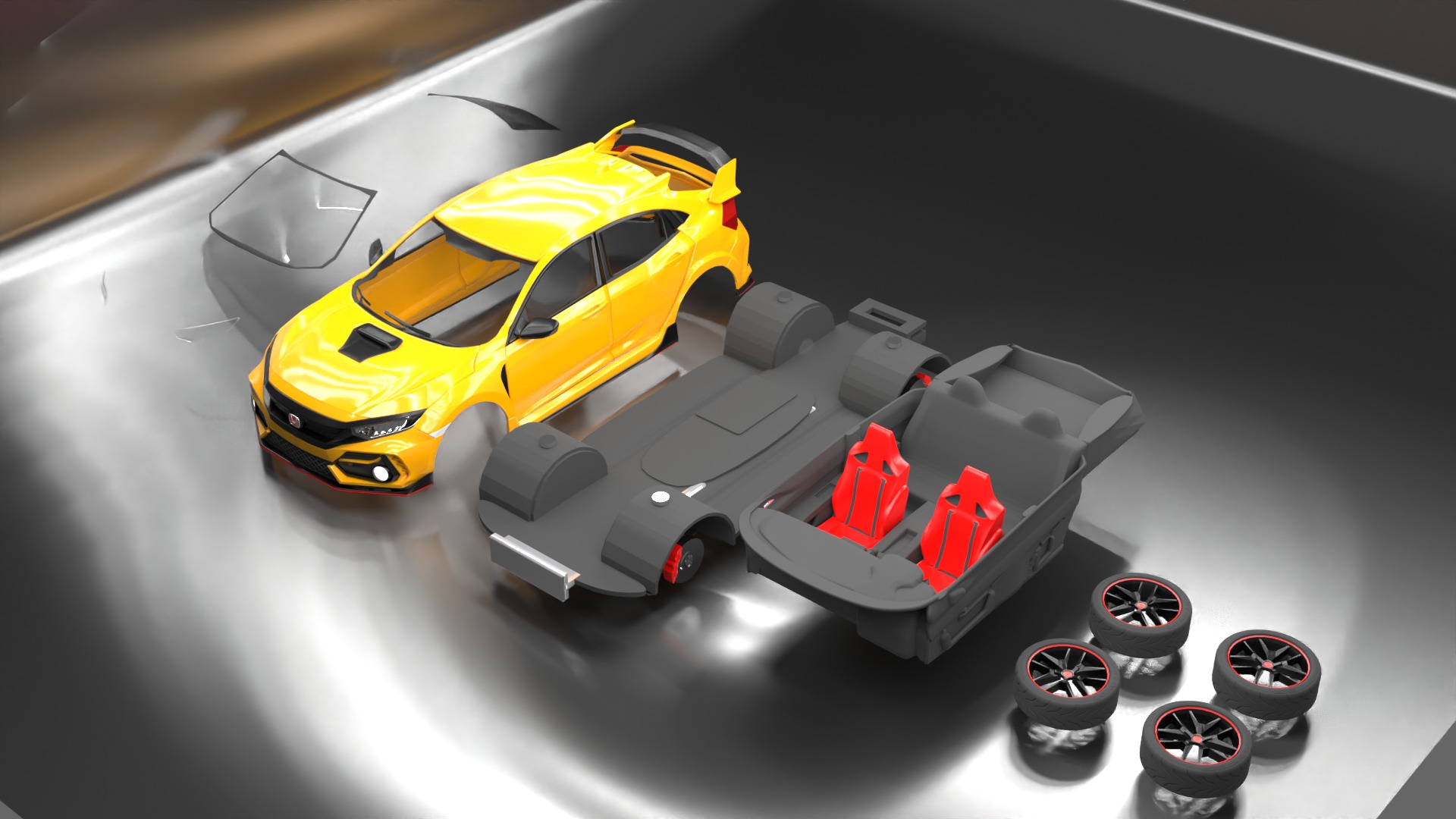 Civic Type R 3D print model_5