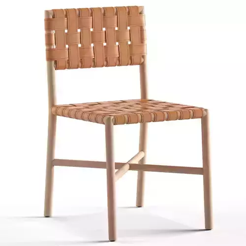 Globewest Seed Woven Leather Dining Chair