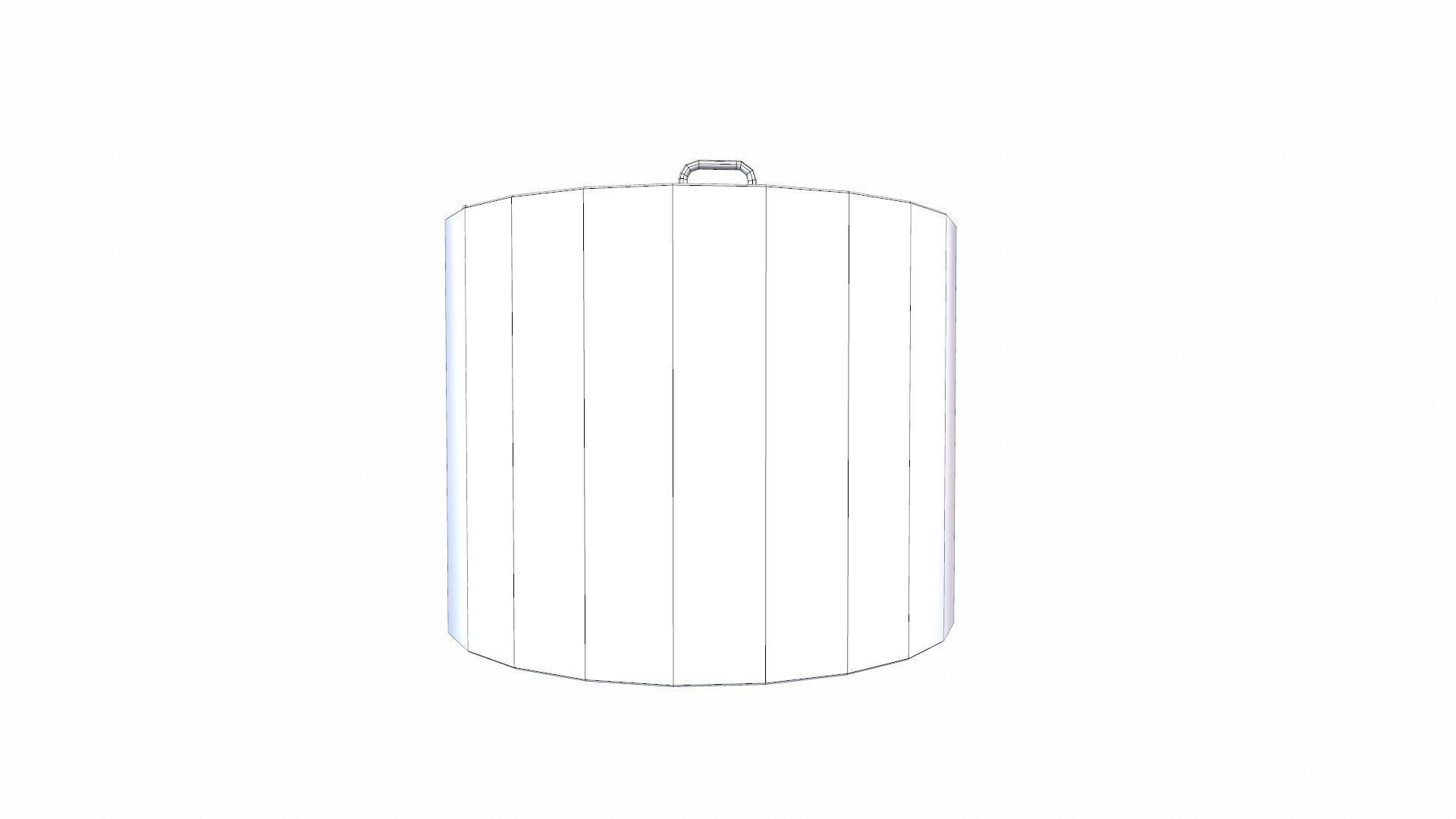 Concrete Pole Low-poly 3D model_9