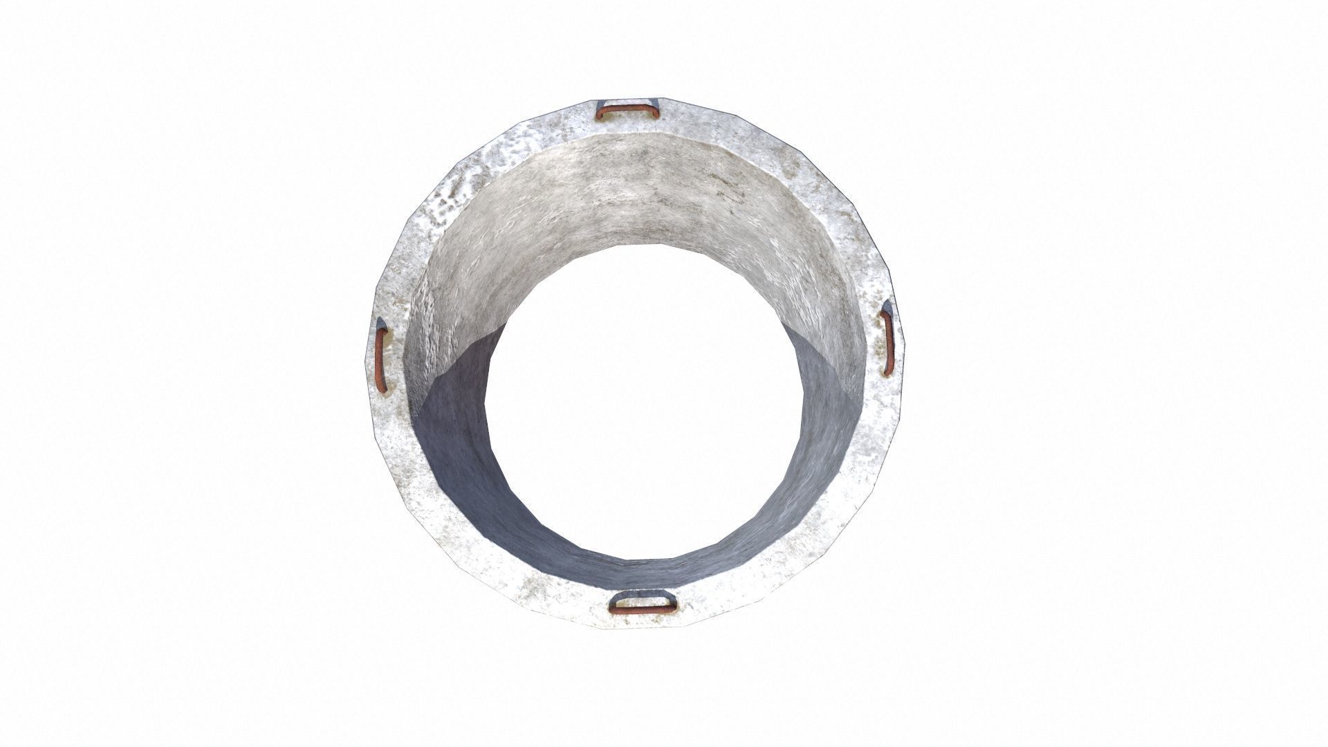 Concrete Pole Low-poly 3D model_3