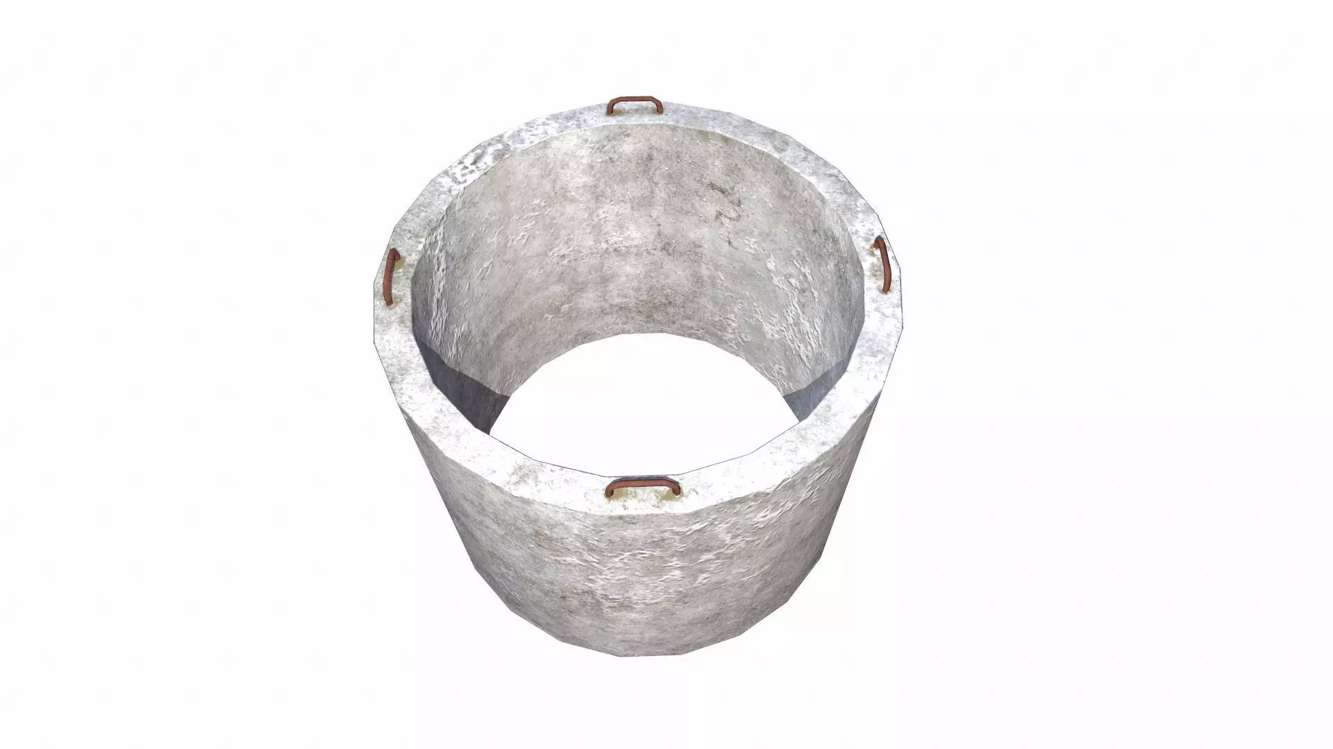 Concrete Pole Low-poly 3D model_0